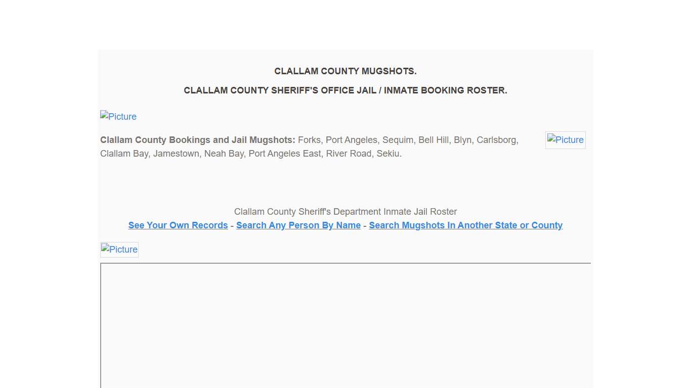 Clallam County Mugshots: Inmate Bookings Roster WA Sheriff's Jail Arrests